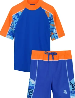 BOY Tuga Sunwear 2 Piece Swim Sets|Breaker Rash Guard & Swim Short - Lagoon