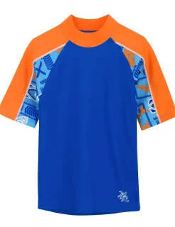 BOY Tuga Sunwear Swim Shirts & Rash Guards|Breaker Short Sleeve Rash Guard - Lagoon