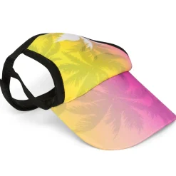Tuga Sunwear Sun Hats|Dog Visor - Palm Tree Pink