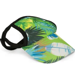 Tuga Sunwear Sun Hats|Dog Visor - Tropical Treasure Green