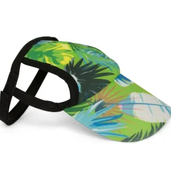 Tuga Sunwear Sun Hats|Dog Visor - Tropical Treasure Green