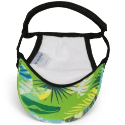 Tuga Sunwear Sun Hats|Dog Visor - Tropical Treasure Green