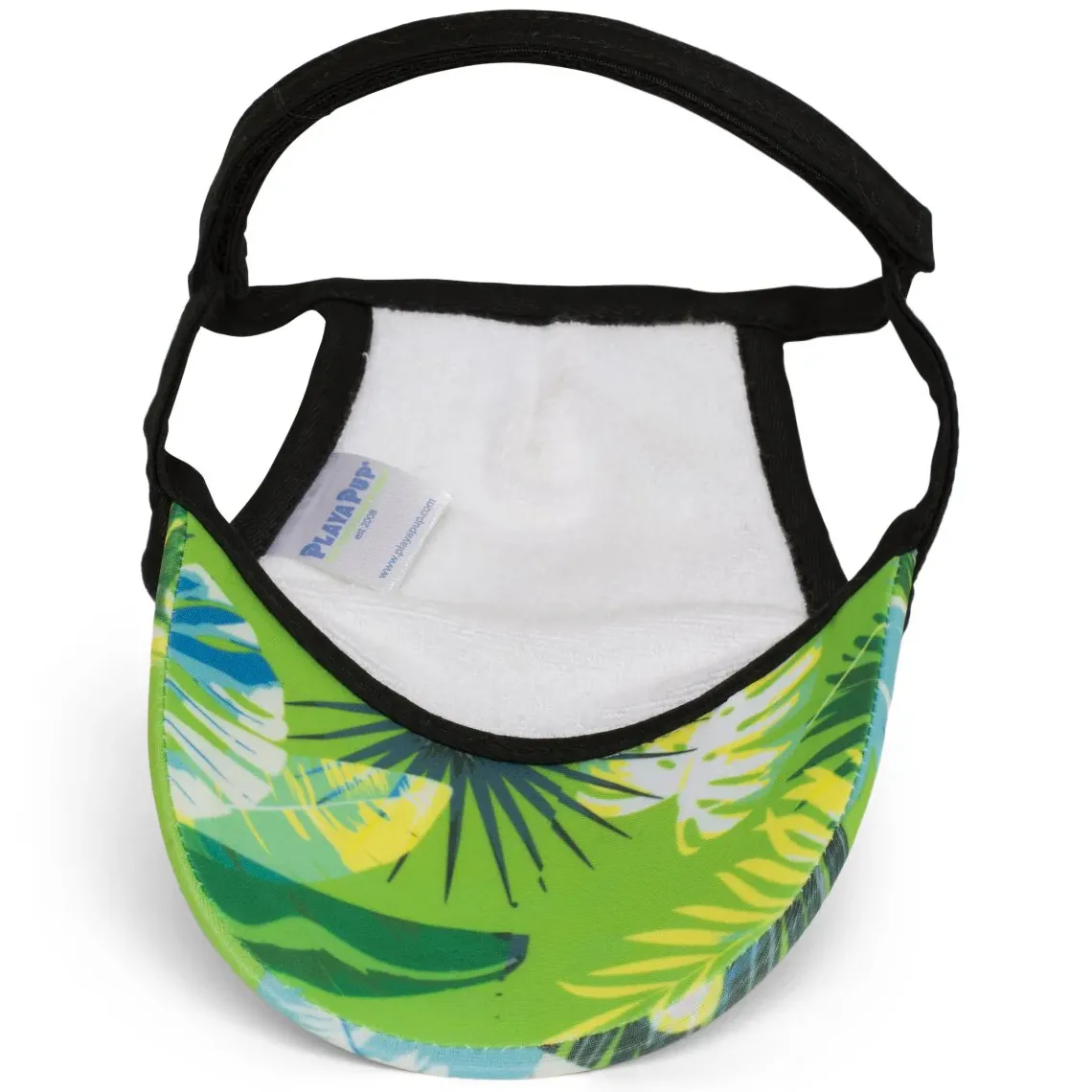 Tuga Sunwear Sun Hats|Dog Visor - Tropical Treasure Green
