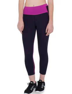 Tuga Sunwear Energy Capris|Energy Exercise Capris - Pink & Black