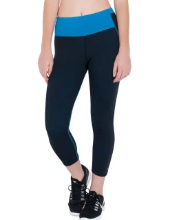 Tuga Sunwear Energy Capris|Energy Exercise Capris - Turquoise & Black