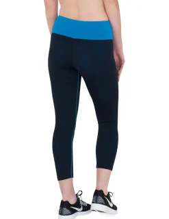 Tuga Sunwear Energy Capris|Energy Exercise Capris - Turquoise & Black