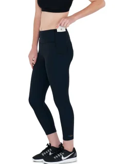 Tuga Sunwear Energy Capris|Energy Exercise Capris - Turquoise & Black