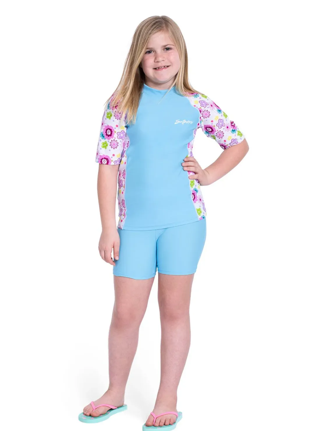 Tuga Sunwear 2 & 3 Piece Swim Sets|Fitted Rash Guard Set - Mallowberry