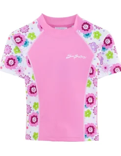 Tuga Sunwear 2 & 3 Piece Swim Sets|Fitted Rash Guard Set - Poppyberry
