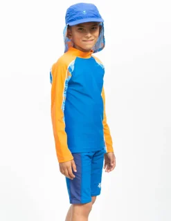 BOY Tuga Sunwear Sun Hats|Flap Sun Hat - Lagoon