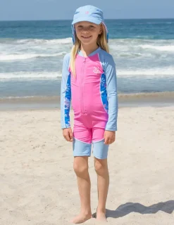 Tuga Sunwear Sunsuits & One-piece Swimsuits|High Tide One Piece Sunsuit - Pink Wave