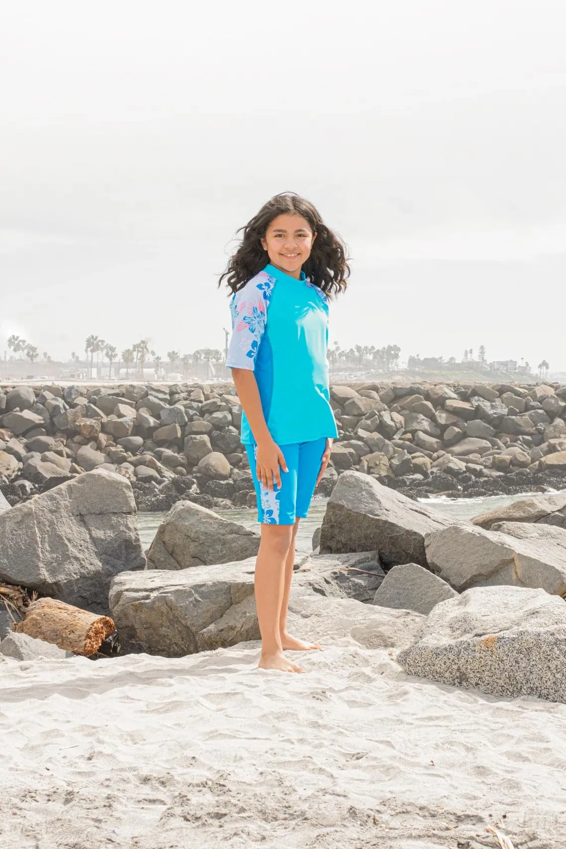 Tuga Sunwear Swim Shorts, Leggings, & Diapers|Jammer Swim Short - Celeste (MADE IN USA)