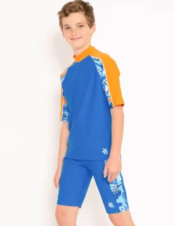 BOY Tuga Sunwear Swim Shorts, Leggings, & Diapers|Jammer Swim Short - Lagoon/Navy