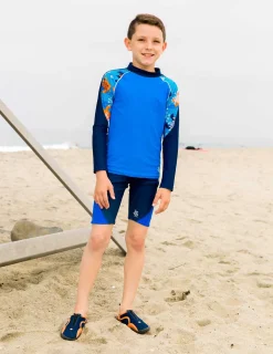 BOY Tuga Sunwear Water Shoes|Water Shoes|Kids Water Shoes - Navy / Orange