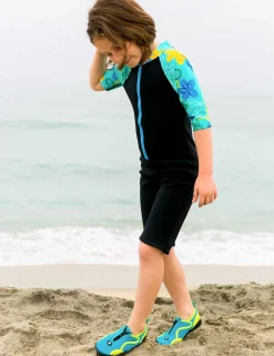 Tuga Sunwear Water Shoes|Kids Water Shoes - Teal / Lime