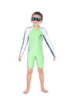 BOY Tuga Sunwear Sunsuits & One-piece Swimsuits|Long Sleeve One-Piece Swimsuit - Mantis