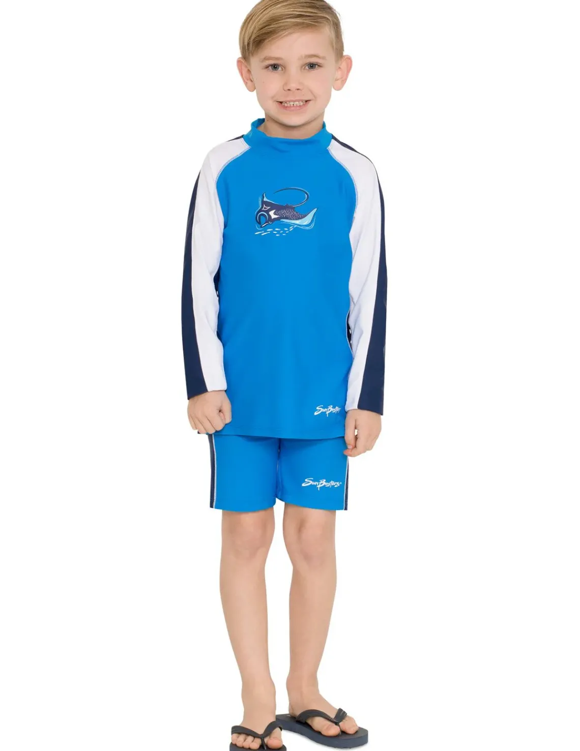 BOY Tuga Sunwear Swim Shirts & Rash Guards|Long Sleeve Rash Guard - Dusk Blue