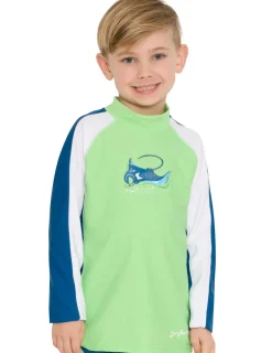 BOY Tuga Sunwear Swim Shirts & Rash Guards|Long Sleeve Rash Guard - Flash Green