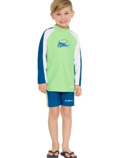 BOY Tuga Sunwear Swim Shirts & Rash Guards|Long Sleeve Rash Guard - Flash Green