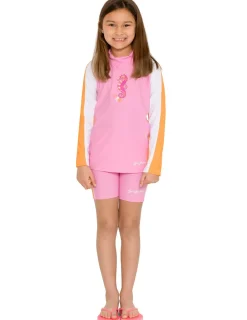 Tuga Sunwear Swim Shirts & Rash Guards|Long Sleeve Rash Guard - Pink Bloom