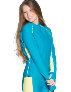 Women Tuga Sunwear Swim Shirts & Rash Guards|Swim Shirts & Rash Guards|MEN AND WOMEN CUSTOM SNORKEL LONG SLEEVE RASH GUARD