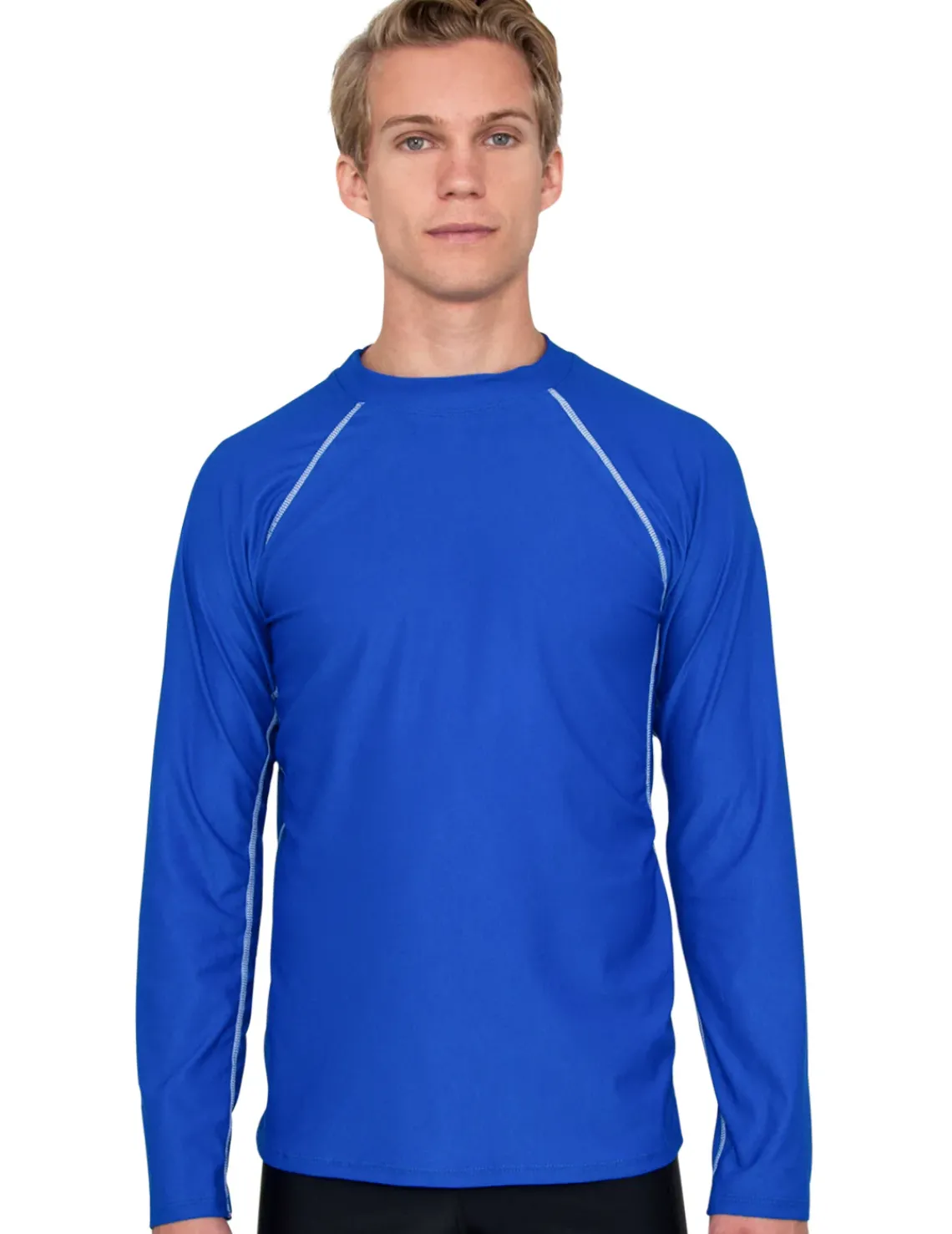Tuga Sunwear Swim Shirts & Rash Guards|Men's Chlorine Resistant Long Sleeve Rash Guard - Royal