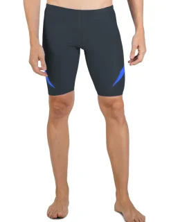 Tuga Sunwear Swim Shorts, Jammers, & Leggings|Men's Hydroactive Swim Short - Dark Gray / Royal