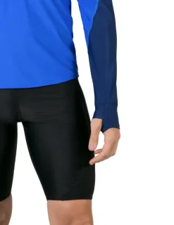 Tuga Sunwear Swim Shirts & Rash Guards|Men's Swim Crest Rash Guard with Relaxed Hoodie - Black