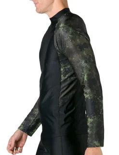 Tuga Sunwear Swim Shirts & Rash Guards|Men's Swim Performance Long Sleeve Rash Guard - Green Camo
