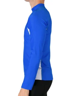Tuga Sunwear Swim Shirts & Rash Guards|Men's Swim Performance Long Sleeve Rash Guard - Royal / White