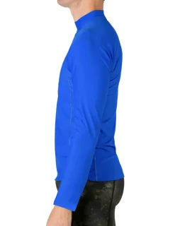 Tuga Sunwear Swim Shirts & Rash Guards|Men's Swim Performance Long Sleeve Rash Guard - Royal