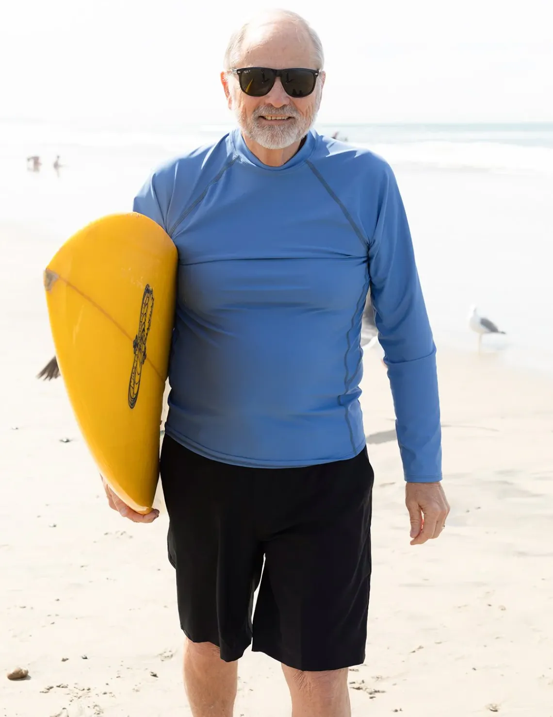 Tuga Sunwear Swim Shirts & Rash Guards|Men's Swim Performance Long Sleeve Rash Guard - Spa Blue