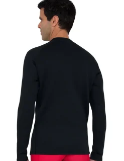 Tuga Sunwear Thermal Wetsuit Tops|Men's Thermal Zip Top - Black