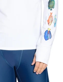 Tuga Sunwear Swim Shirts & Rash Guards|Men's Snorkel Caribbean Fish ID Rash Guard - Royal