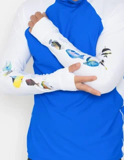 Tuga Sunwear Swim Shirts & Rash Guards|Men's Snorkel Hoodie Rash Guard - Hawaii Fish ID - Royal