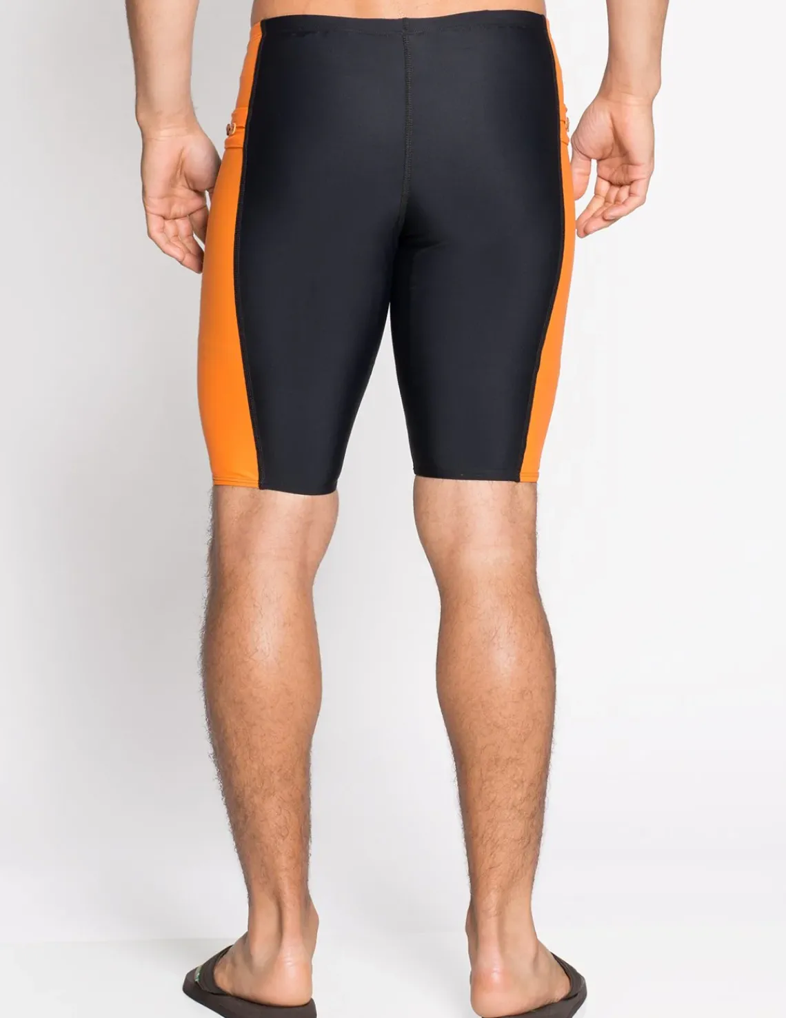 Tuga Sunwear Swim Shorts, Jammers, & Leggings|Men's Snorkel Jammer Swim Short - Black / Orange