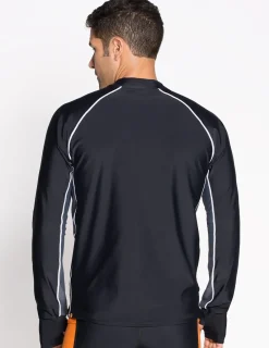 Tuga Sunwear Swim Shirts & Rash Guards|Men's Snorkel Long Sleeve Rash Guard - Black/Gray