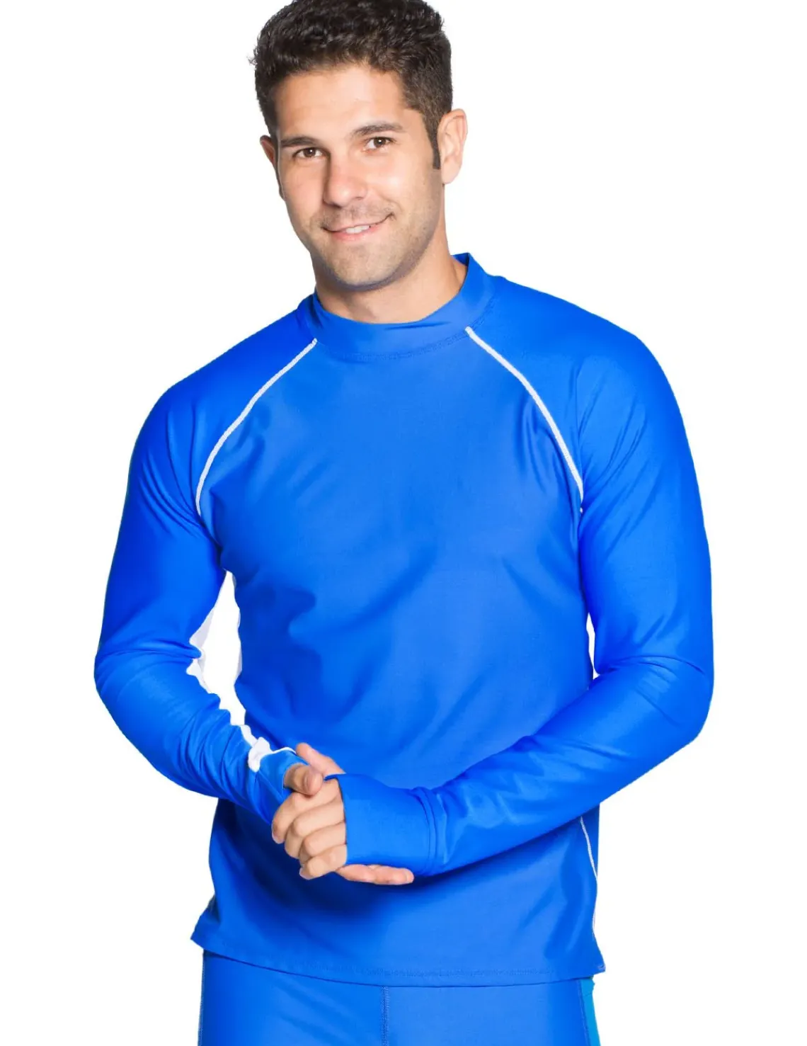 Tuga Sunwear Swim Shirts & Rash Guards|Men's Snorkel Long Sleeve Rash Guard - Royal/White