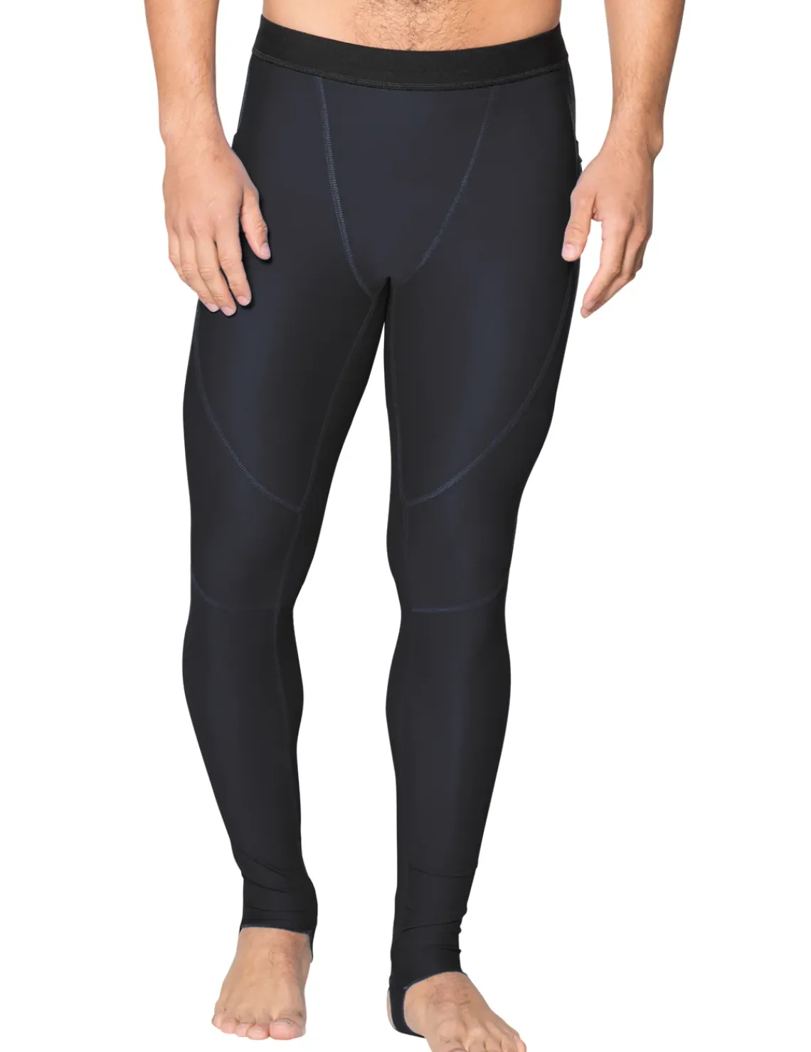 Tuga Sunwear Swim Shorts, Jammers, & Leggings|Men's Snorkel Stirrup Swim Legging - Black
