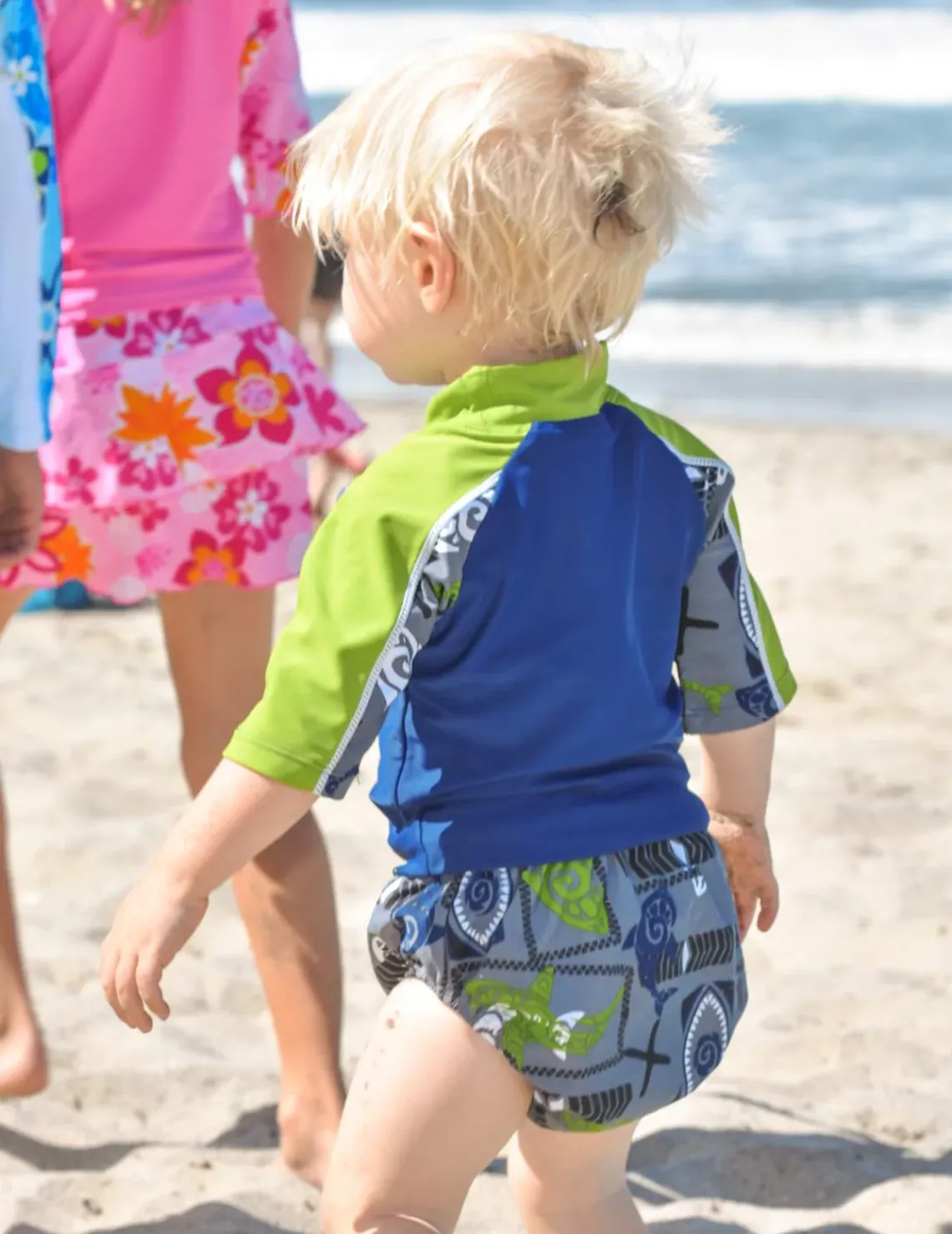 BOY Tuga Sunwear Swim Shorts, Leggings, & Diapers|Reusable Swim Diaper - Night
