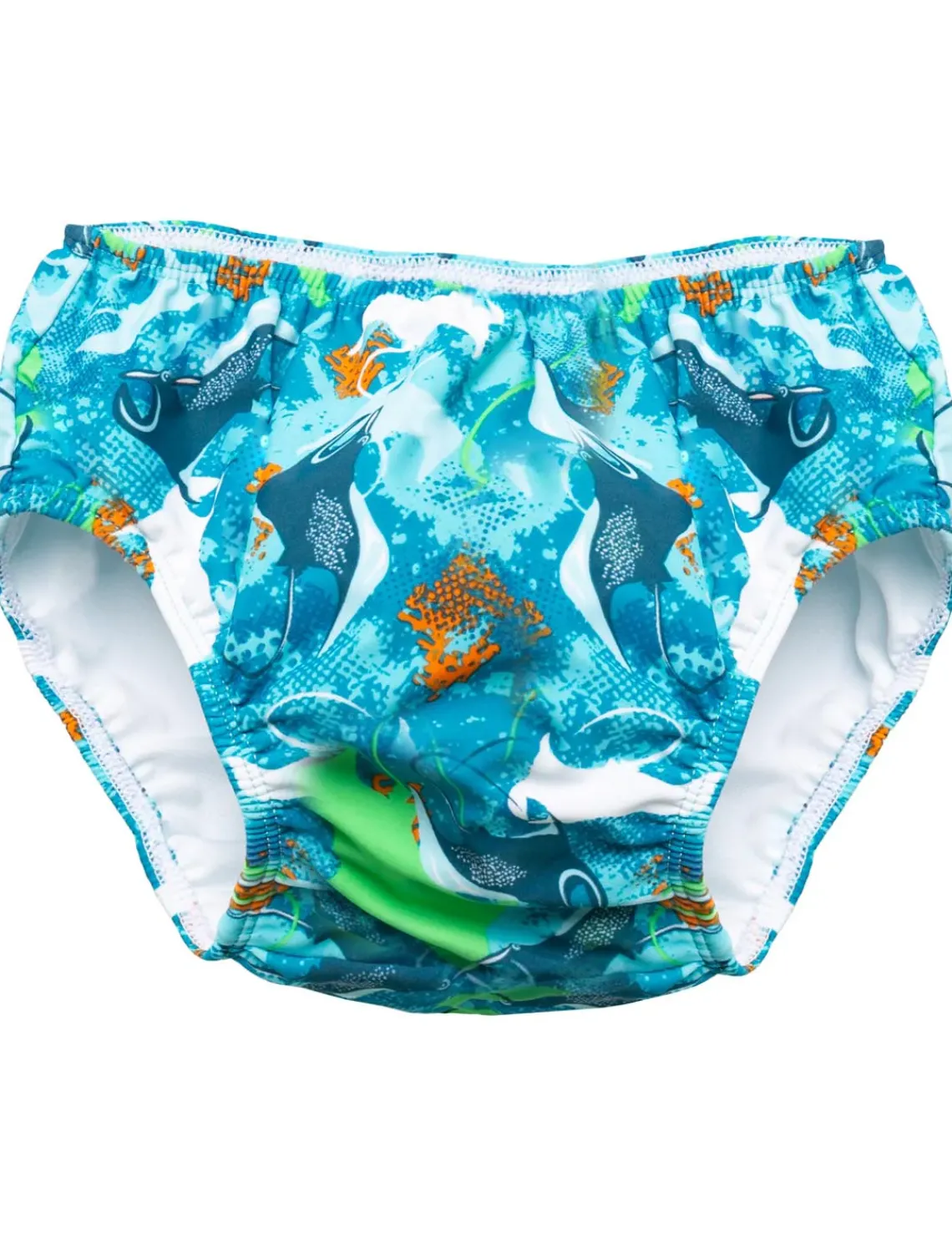 BOY Tuga Sunwear Swim Shorts, Leggings, & Diapers|Re-usable Swim Diaper - Sapphire Manta
