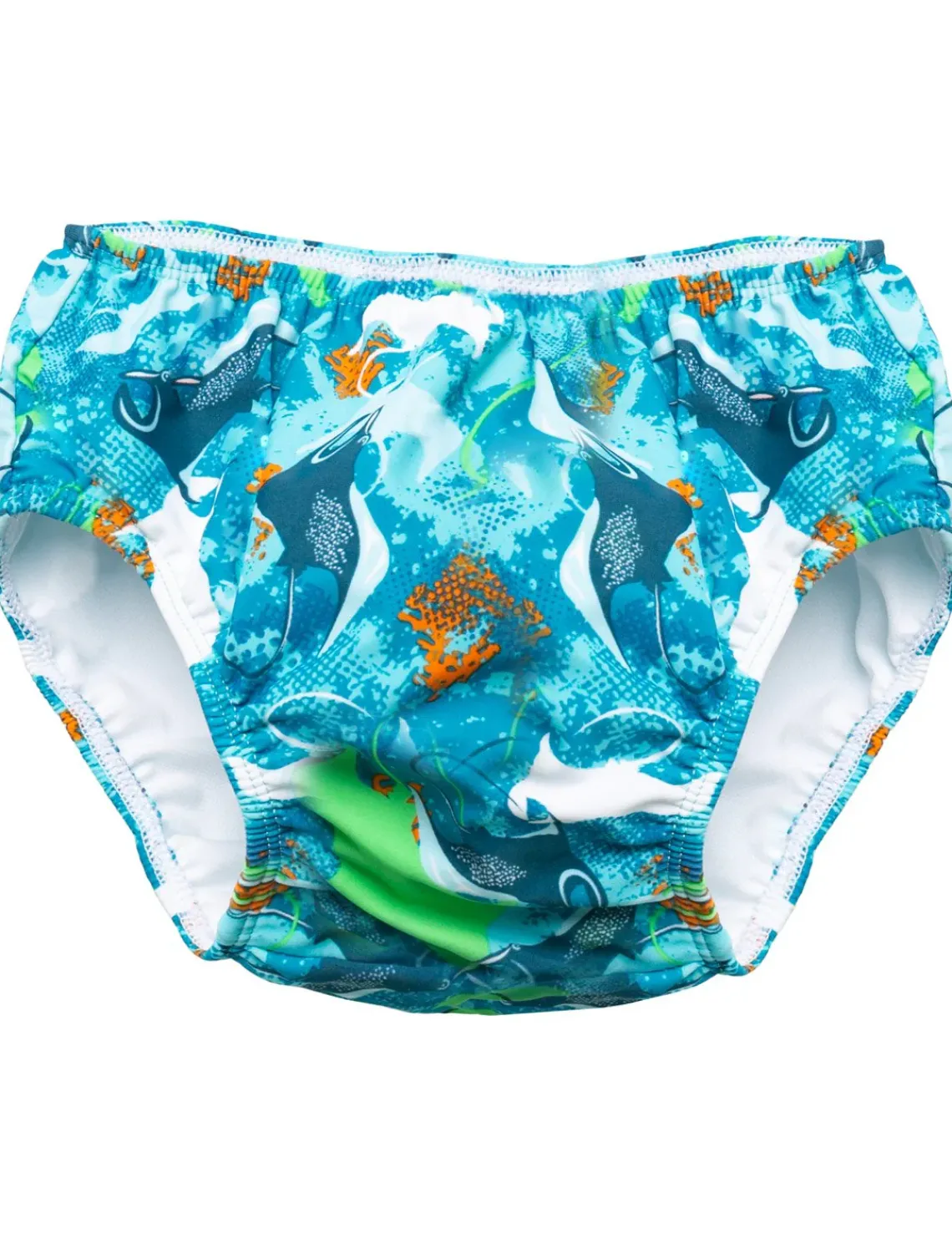 BOY Tuga Sunwear Swim Shorts, Leggings, & Diapers|Re-usable Swim Diaper - Sapphire Manta