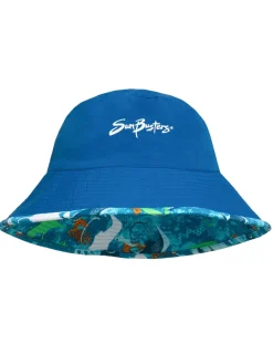 BOY Tuga Sunwear Sun Hats|Reversible Bucket Sun Hat - Sapphire Manta