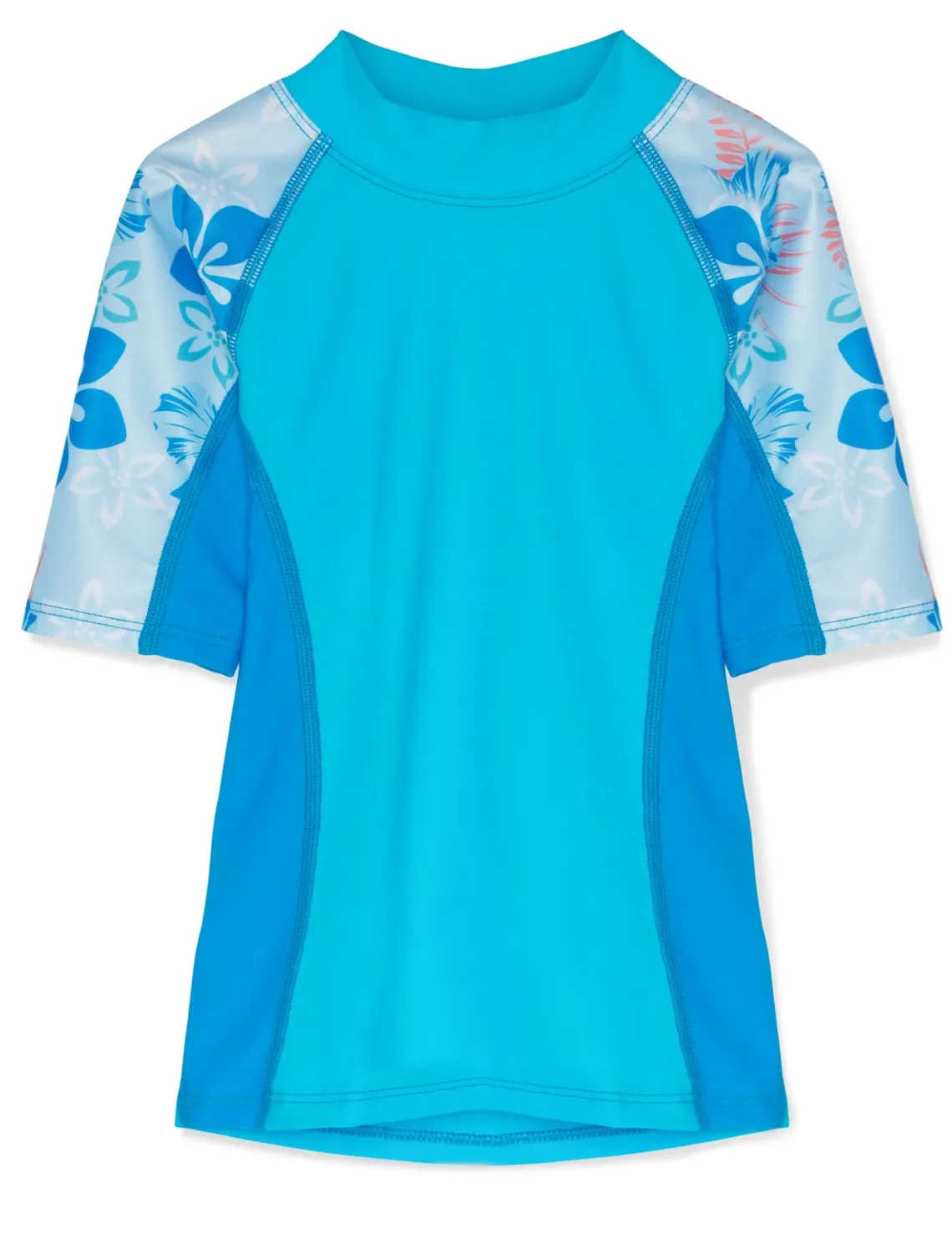 Tuga Sunwear 2 & 3 Piece Swim Sets|Seaside Rash Guard & Jammer Short - Celeste (MADE IN USA)