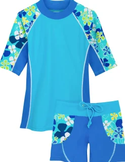 Tuga Sunwear 2 & 3 Piece Swim Sets|Seaside Rash Guard & Swim Short - Stintino