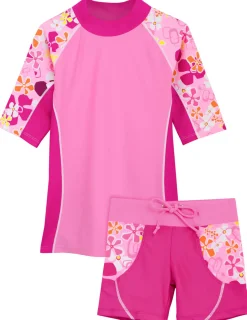 Tuga Sunwear 2 & 3 Piece Swim Sets|Seaside Rash Guard & Swim Short - Fresia
