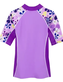Tuga Sunwear Swim Shirts & Rash Guards|Seaside Short Sleeve Rash Guard - Verbena
