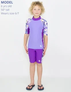 Tuga Sunwear Swim Shirts & Rash Guards|Seaside Short Sleeve Rash Guard - Fresia