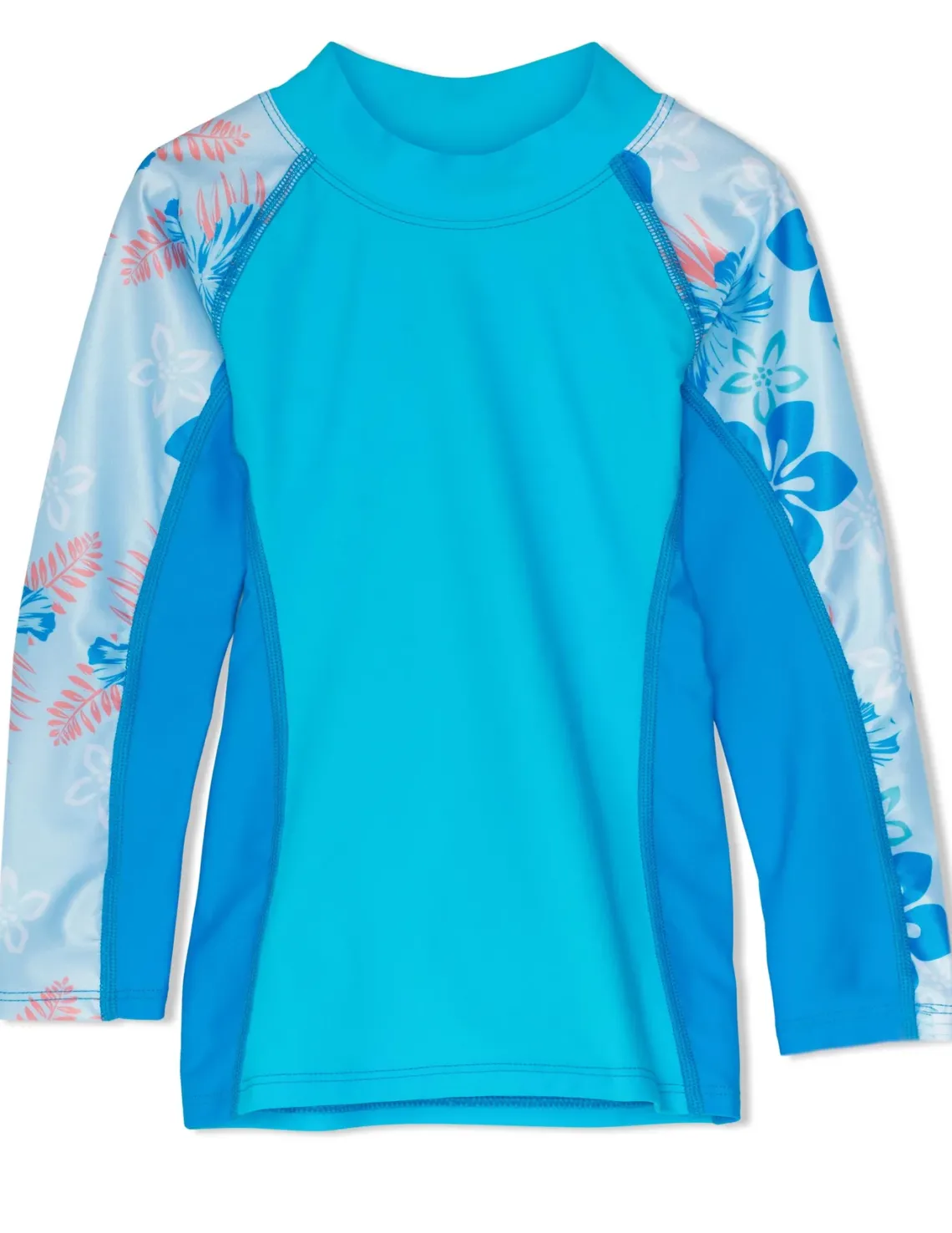 Tuga Sunwear 2 & 3 Piece Swim Sets|Shoreline Rash Guard & Jammer Short - Celeste (MADE IN USA)