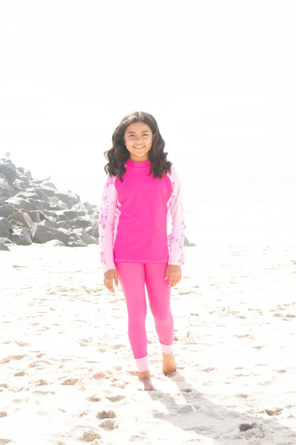 Tuga Sunwear 2 & 3 Piece Swim Sets|Shoreline Rash Guard & Swim Legging - Malva